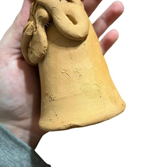 Josefina Aguilar Mexican Folk Art Pottery Clay BIRD BELL Ceramic Signed - Picture 7 of 11